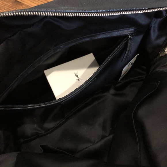 YSL Black Leather Buckle Handbag with Top Zipper - Picture 7 of 16